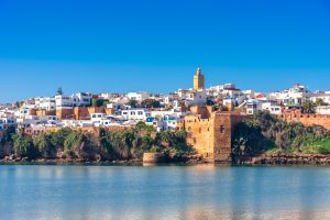 Kasbah of Udayas fortress in Rabat Morocco. Kasbah Udayas is anc