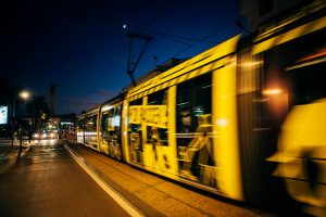 tram at night casablanca morocco