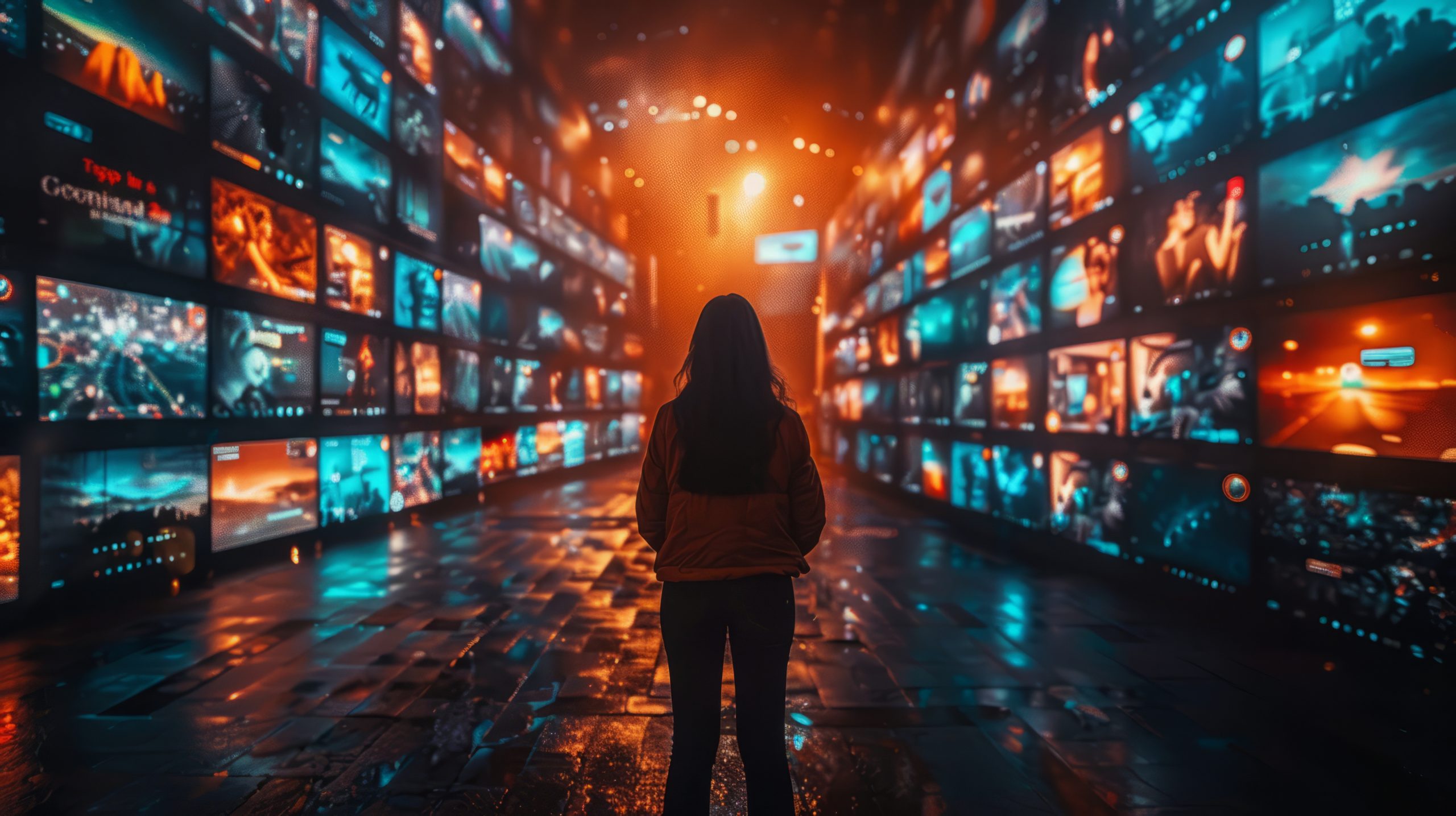 Digital content concept. Video streaming social networking service,generative ai